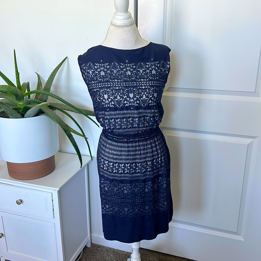Women’s Navy Blue Knee Length Dress